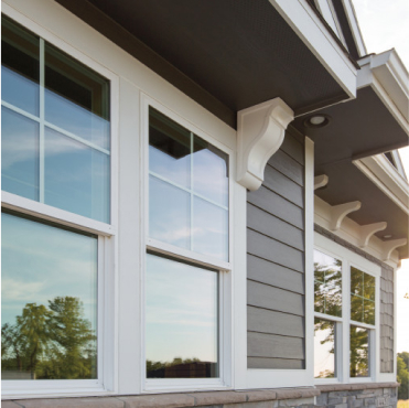 exterior photo of wood clad replacement windows