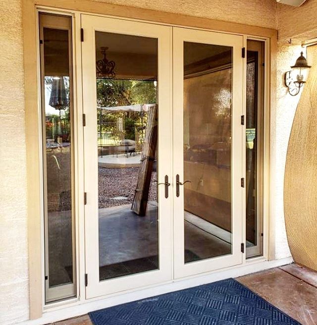 Arizona Window and Door in Scottsdale and Tucson showing french doors to backyard