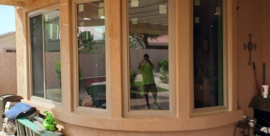 Arizona Window and Door in Scottsdale and Tucson showing wood windows from patio
