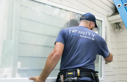 Technician deciding on an installation method