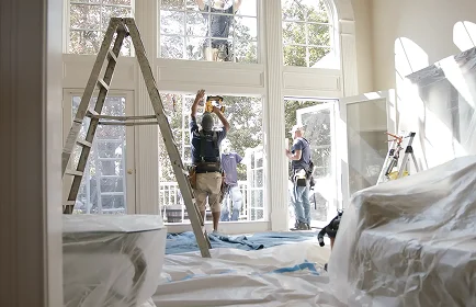 Installation team planning a window installation timeline